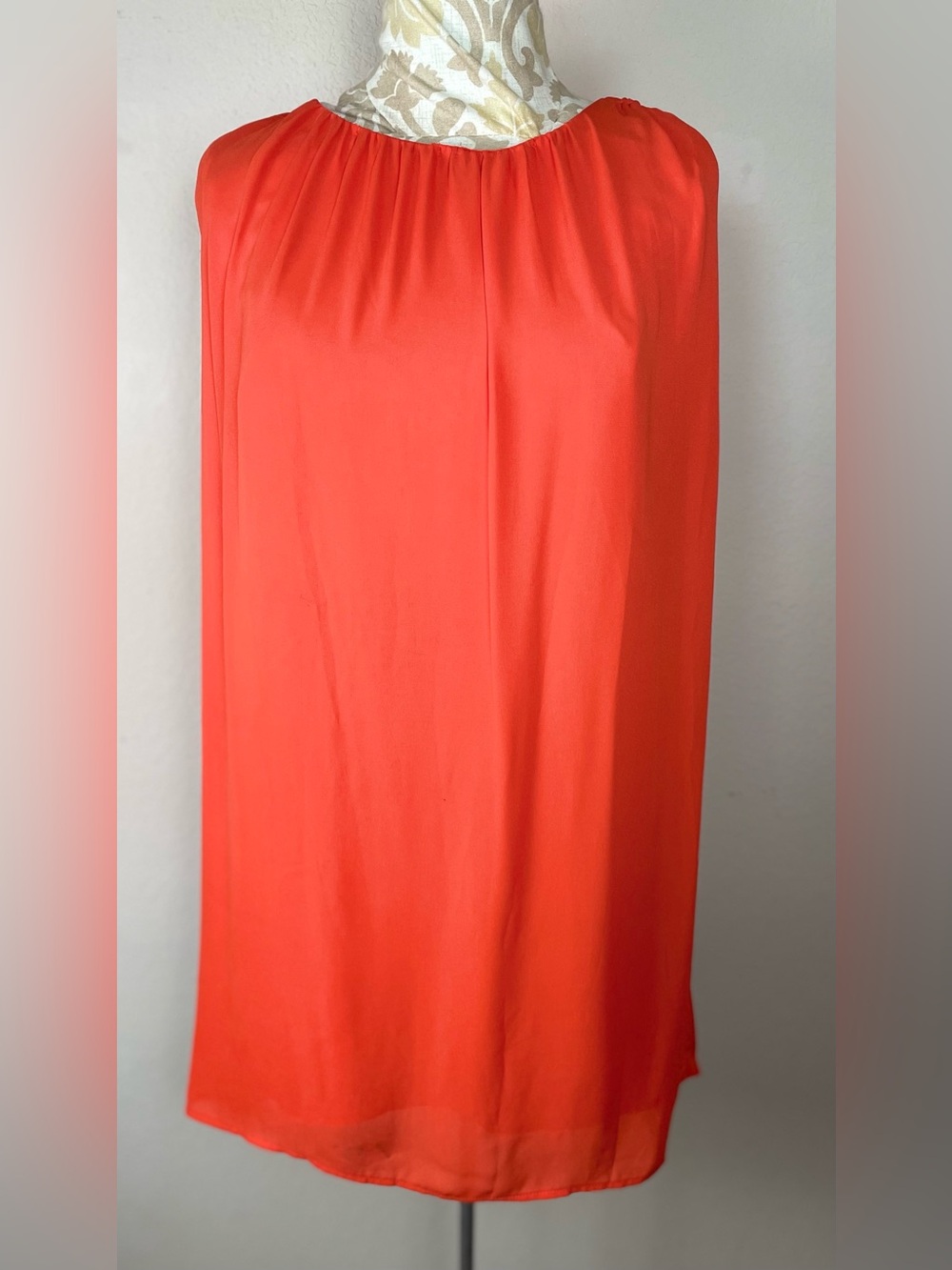 Vintage Forever 21 Contemporary Coral Sleeveless Mini Dress Medium - Picture 6 of 12